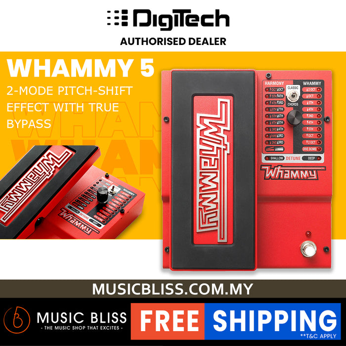 DigiTech Whammy 5 Pitch-Shifting Guitar Pedal | Music Bliss Malaysia