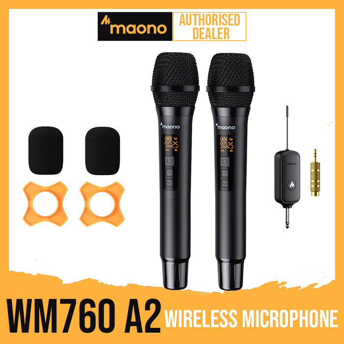 MAONO WM760 A2 Wireless Microphone, 262ft Range, for Singing, Karaoke ...