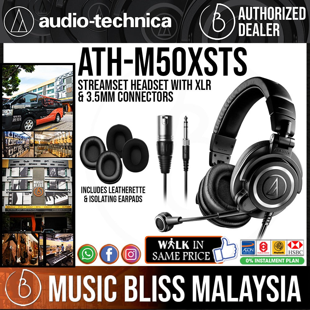  Audio-Technica ATH-M50xSTS-USB StreamSet Streaming  Headset,Black : Electronics
