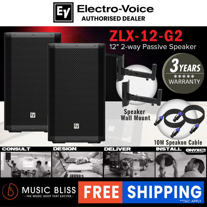 EV Electro-Voice ZLX-12 G2 1000W 12" Passive Speaker