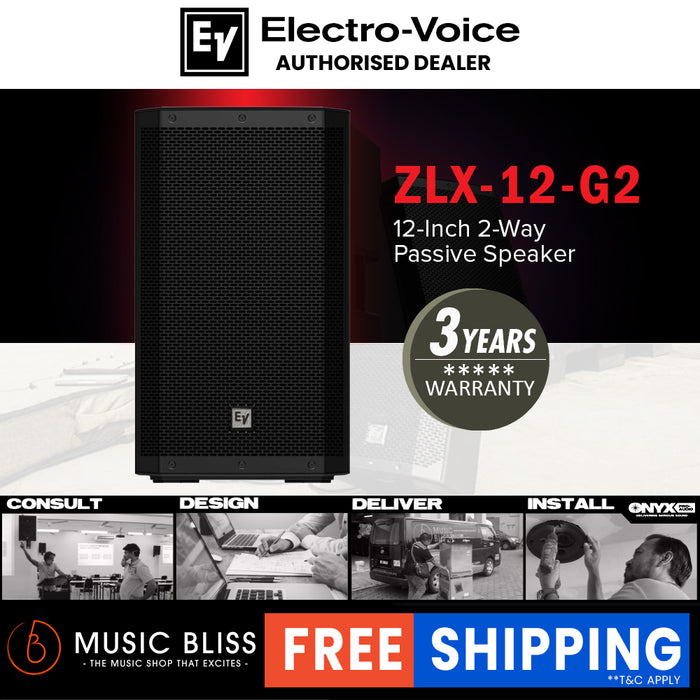 EV Electro-Voice ZLX-12 G2 1000W 12" Passive Speaker