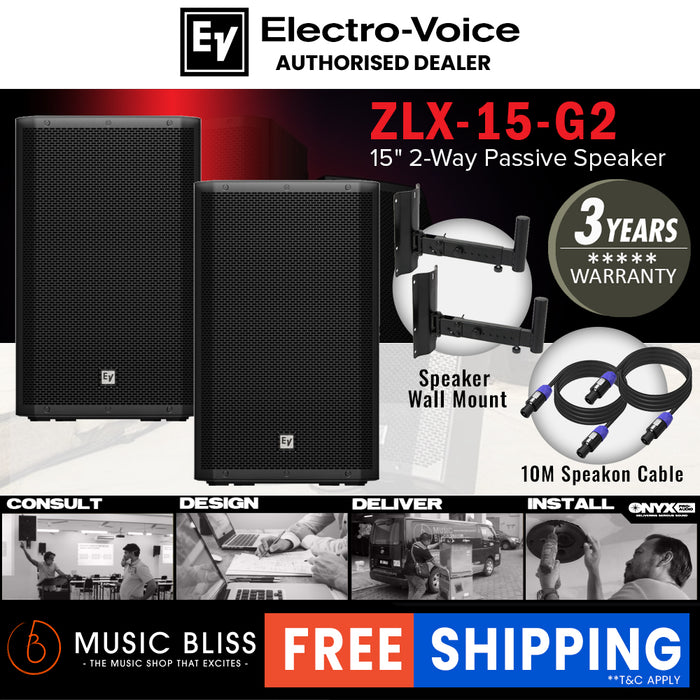 EV Electro-Voice ZLX-15 G2 1000W 15" Passive Speaker