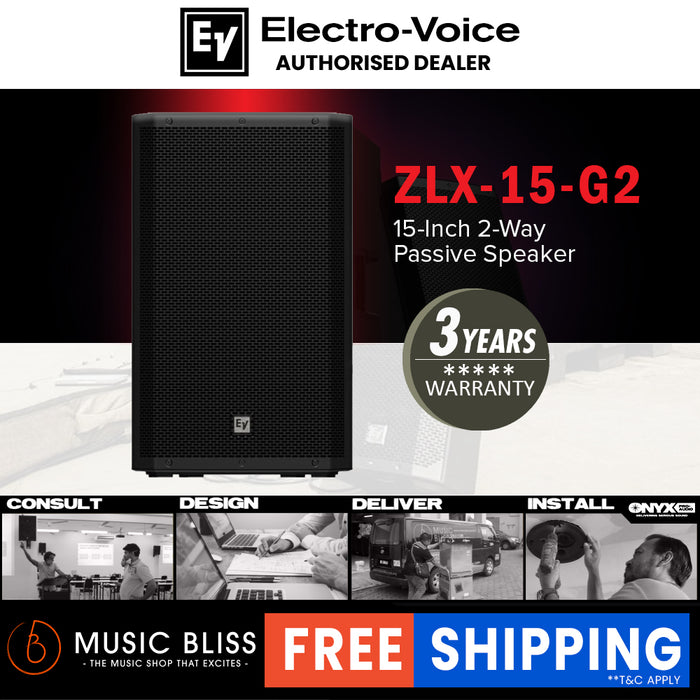 EV Electro-Voice ZLX-15 G2 1000W 15" Passive Speaker