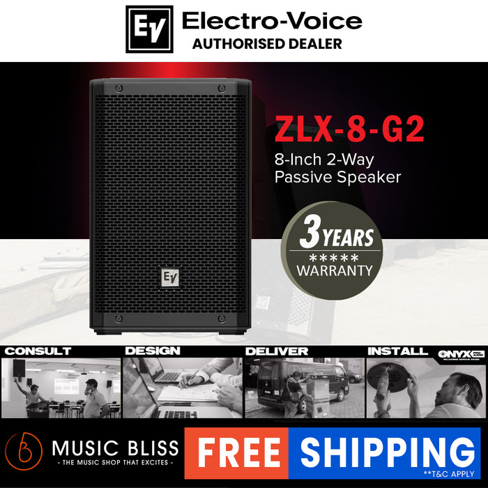 EV Electro-Voice ZLX-8 G2 1000W 8" Passive Speaker