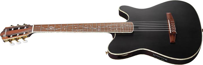 Ibanez TOD10N Tim Henson Signature Nylon Acoustic-electric Guitar - Transparent Black Flat