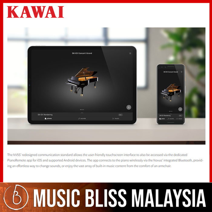 Kawai Novus NV5S Hybrid Digital Piano - Music Bliss Malaysia