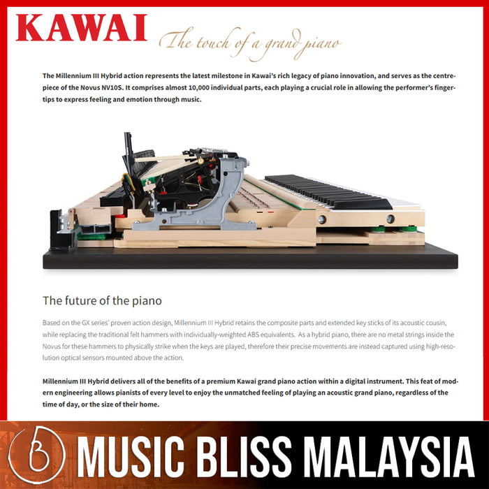 Kawai Novus NV10S Hybrid Digital Piano - Music Bliss Malaysia