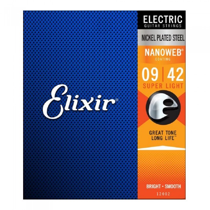 Elixir Strings Nanoweb Electric Guitar Strings .009 .042 Super