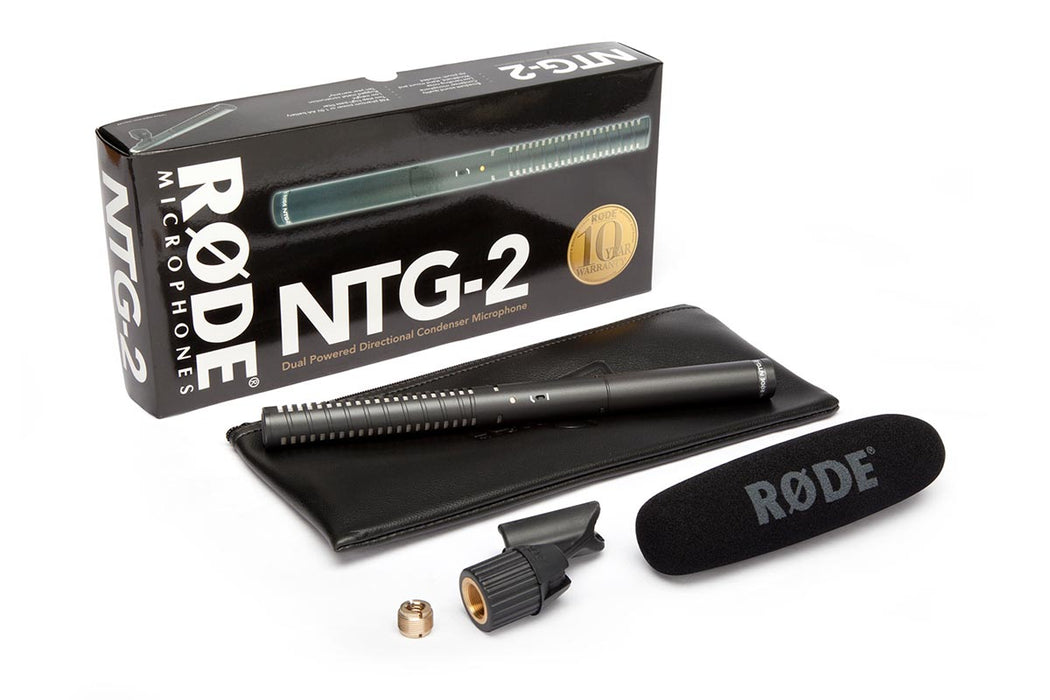 Rode NTG-2 Directional Shotgun Mic with Battery/Phantom Power (NTG2) 10 Years Warranty [Made in Australia] *Everyday Low Prices Promotion* - Music Bliss Malaysia