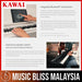 Kawai ES-120 88-key Digital Piano with Speakers - White - Music Bliss Malaysia
