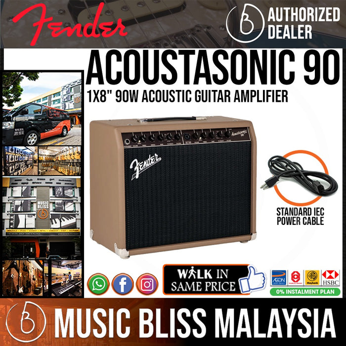 Fender Acoustasonic 90 90 Watt 1x8 Acoustic Guitar Combo Amplifier Music Bliss Malaysia 