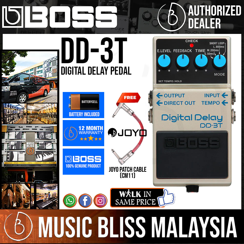 Boss DD-3T Digital Delay Pedal | Music Bliss Malaysia