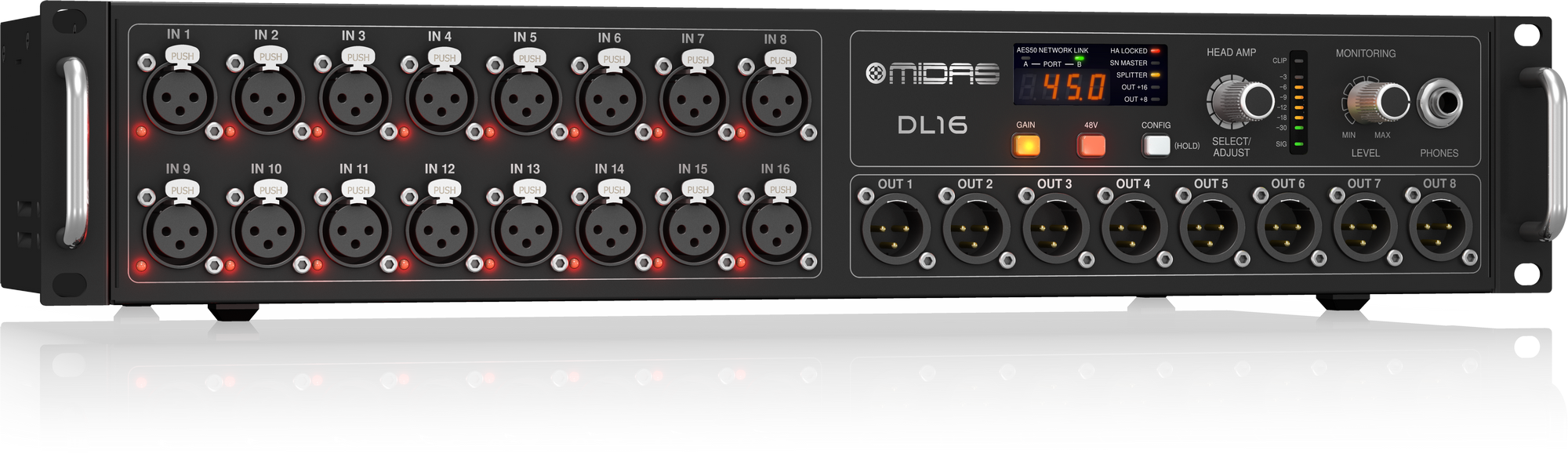 Midas DL16 16-Input/8-output Stage Box (DL-16 / DL 16) - Music Bliss Malaysia