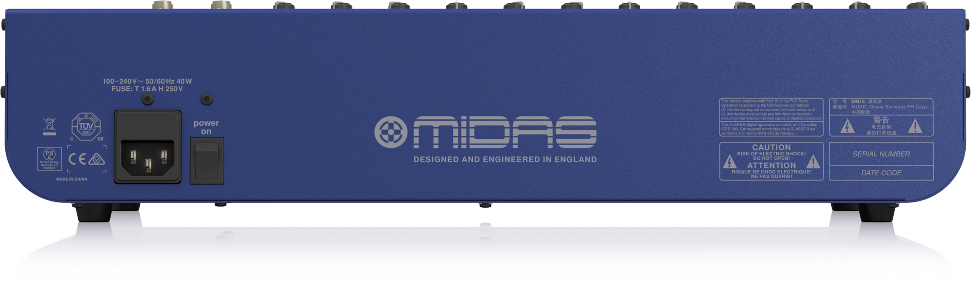 Midas DDA DM16 16-channel Mixer with Midas Microphone Preamplifiers (DM-16 / DM 16) - Music Bliss Malaysia