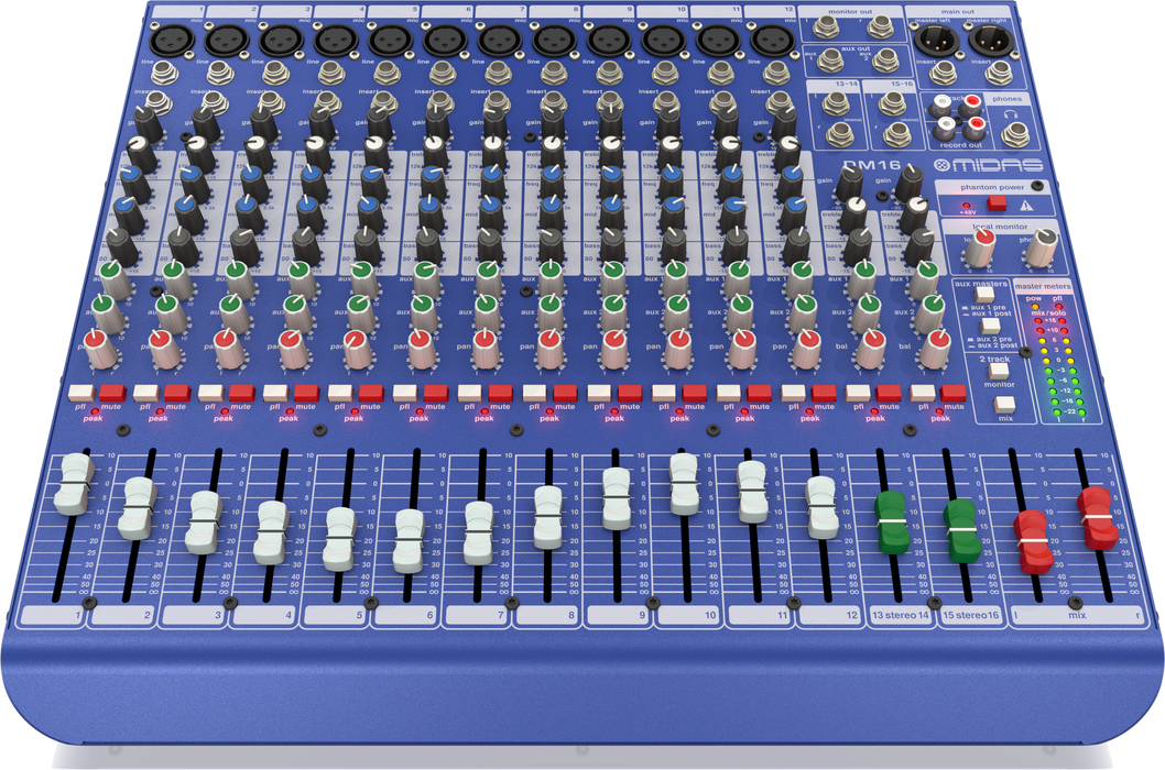 Midas DDA DM16 16-channel Mixer with Midas Microphone Preamplifiers (DM-16 / DM 16) - Music Bliss Malaysia