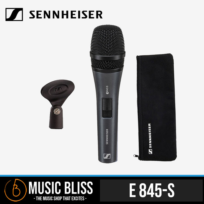 Sennheiser e 845 S Dynamic Supercardioid Vocal Microphone with On