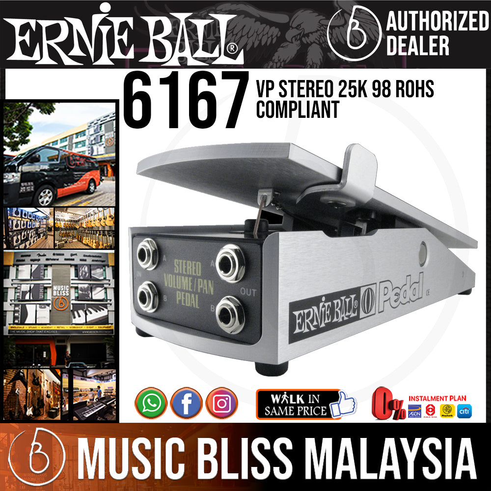 Ernie Ball 6167 25K Stereo Volume Pedal | Music Bliss Malaysia