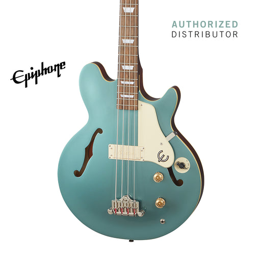 Epiphone Jack Casady Semi-Hollowbody Bass Guitar - Faded Pelham Blue - Music Bliss Malaysia