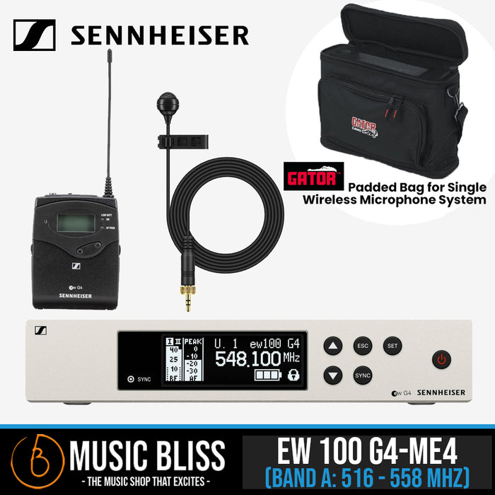 Sennheiser EW 100 G4 ME4 Wireless Lavalier Microphone System