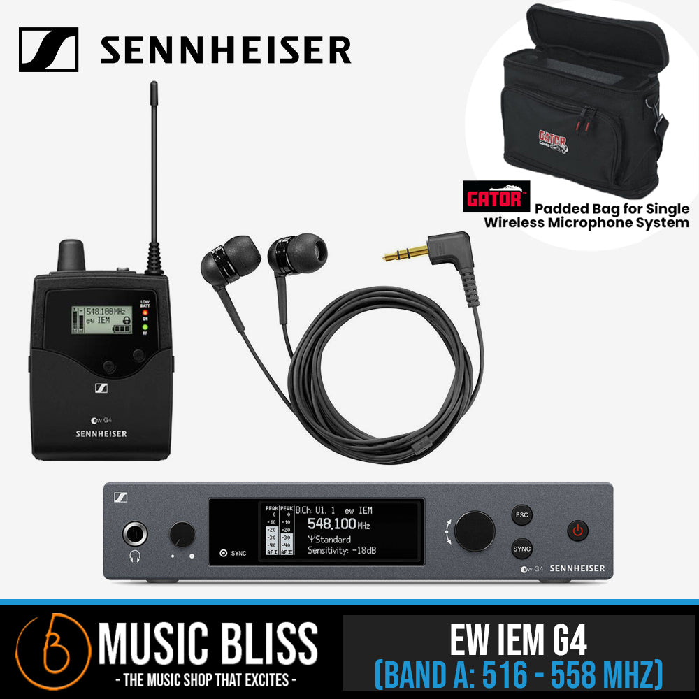 Sennheiser EW IEM G4 Wireless In-Ear Monitoring System Music Bliss  Malaysia