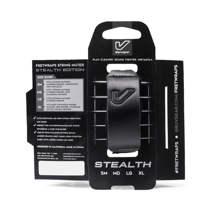 Gruv Gear FretWraps Stealth Edition Single Pack - Small (FW1-STL-SM / FW1 STL SM) - Music Bliss Malaysia