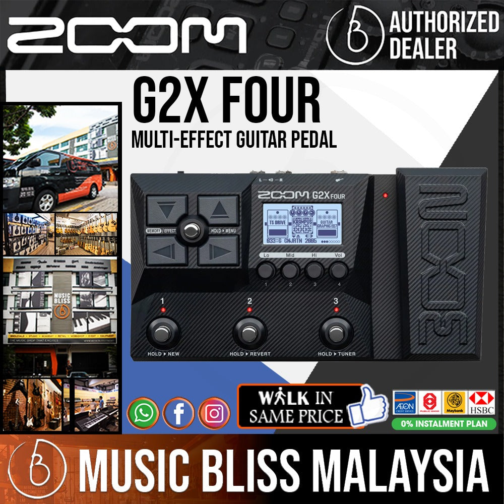 Zoom G2X Four Multi-effects Processor with Expression Pedal