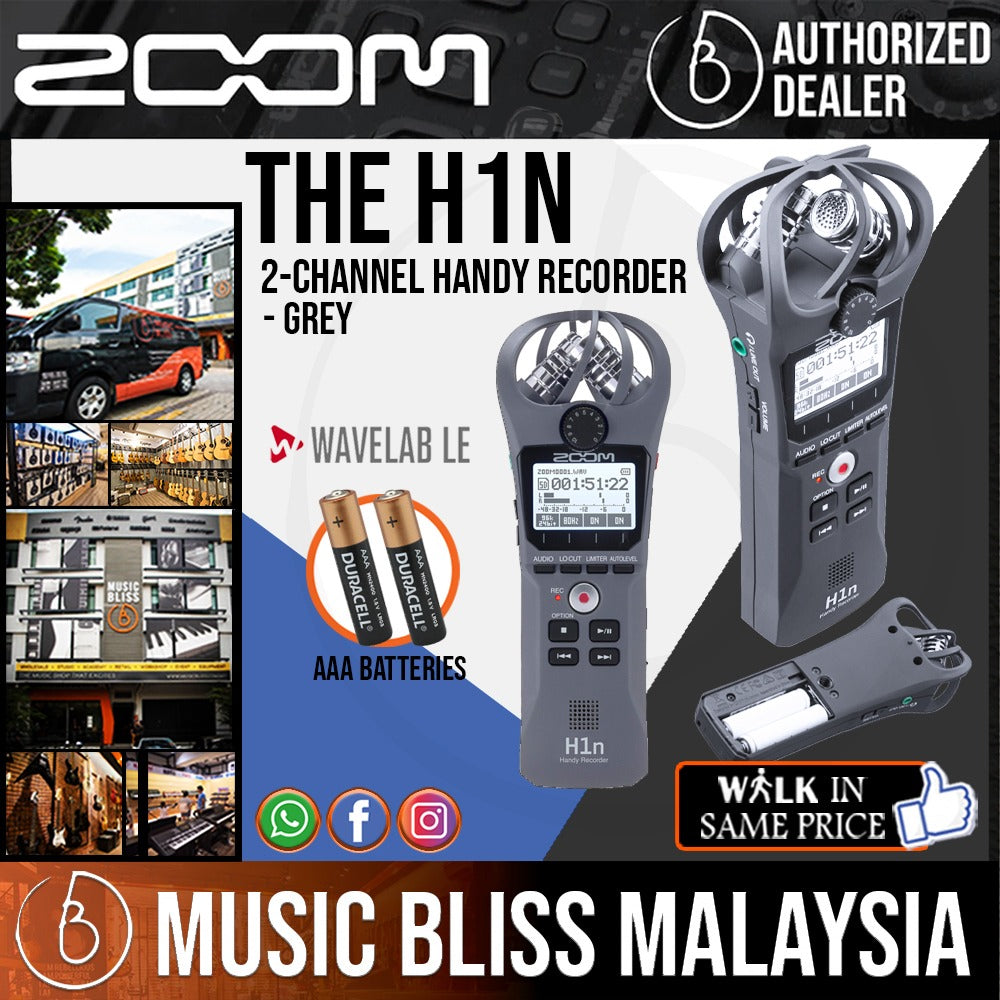 Zoom H1n Handy Recorder - Grey with 0% Instalment