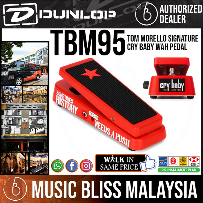 Jim Dunlop TBM95 Tom Morello Signature Cry Baby Wah Pedal - Music Bliss Malaysia