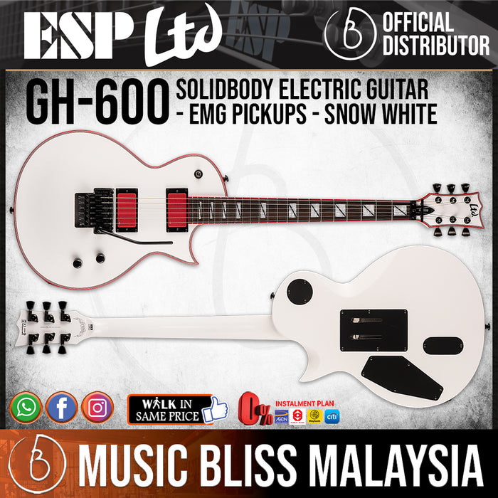 Bliss　Gary　Music　Holt　GH-600　White　Snow　Malaysia　ESP　LTD