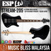 ESP LTD Stream-205 5-String Bass Guitar - Black Satin (STREAM205BLKS) - Music Bliss Malaysia