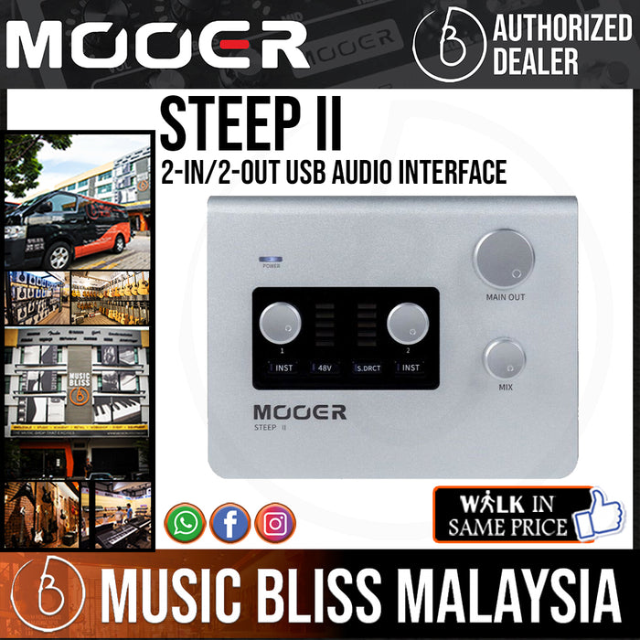 Mooer STEEP II 2-in/2-out USB Audio Interface | Music Bliss Malaysia