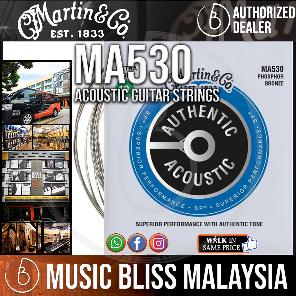 Martin MA530 SP Phosphor Bronze Authentic Acoustic Guitar Strings