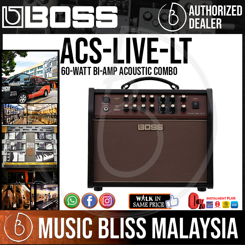 Boss Acoustic Singer Live LT 60-watt Bi-amp Acoustic Combo | Music