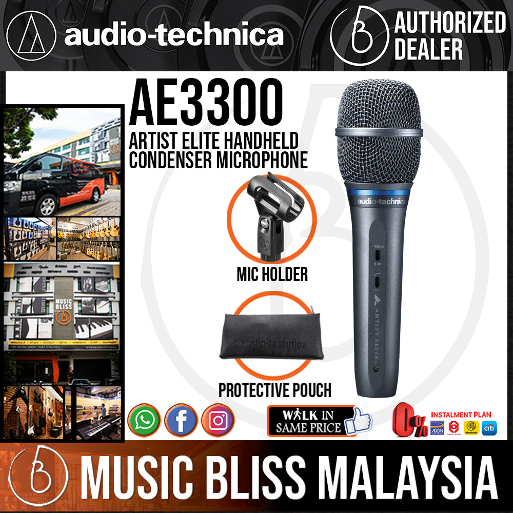 Malaysia　Condenser　Technica　Audio　Elite　Music　AE3300　Artist　Microphone　Handheld　Bliss