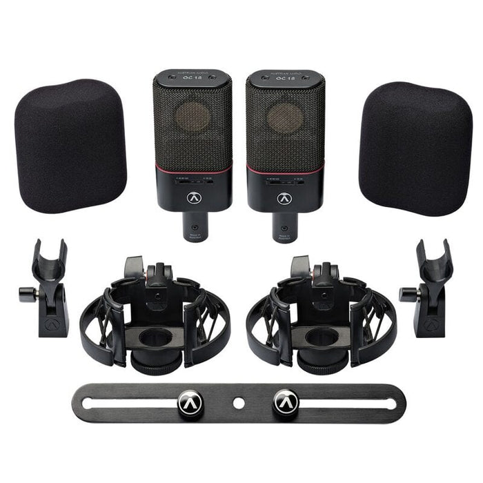 Austrian Audio OC18 Dual Set Plus Large-Diaphragm Cardioid Condenser Microphones (2 Microphones) - Music Bliss Malaysia