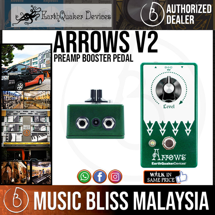 EarthQuaker Devices Arrows V2 Preamp Booster Pedal - Music Bliss Malaysia