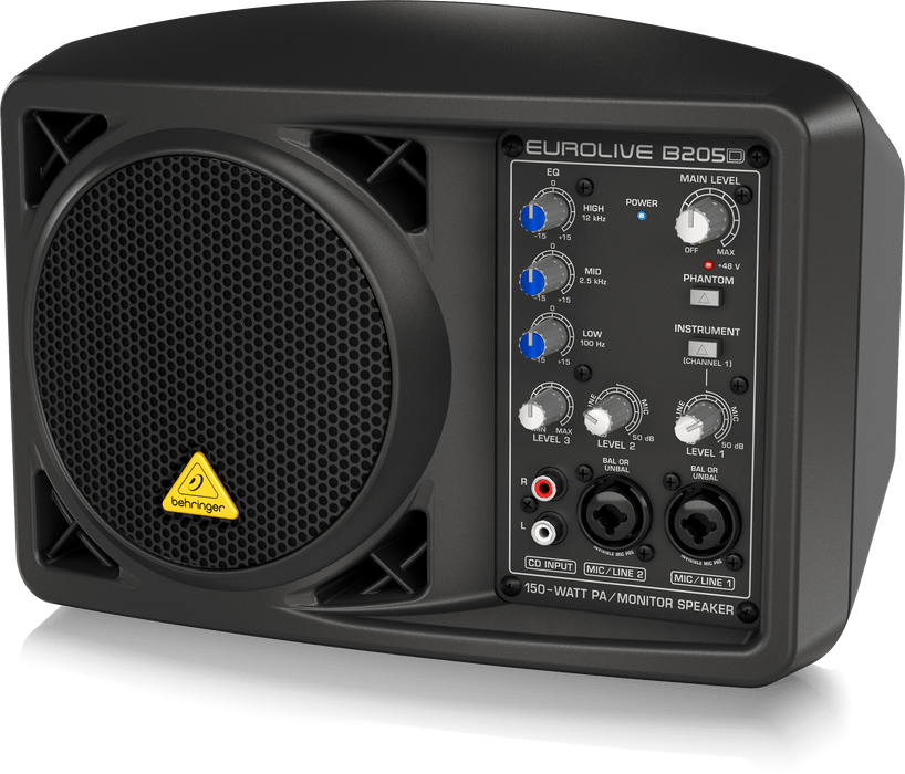 Behringer Eurolive B205D 150W 5.25" Powered Monitor Speaker (B-205D / B 205D) - Music Bliss Malaysia