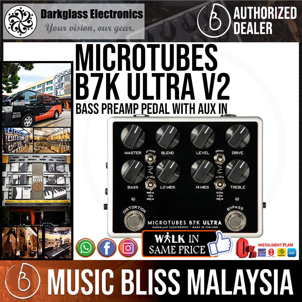 Darkglass Microtubes B7K Ultra V2 Bass Preamp Pedal with Aux In