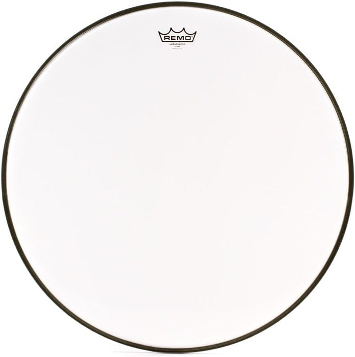 Remo Ambassador Bass Drumhead - 22" - Clear (BR-1322-00 BR132200 BR 1322 00) - Music Bliss Malaysia
