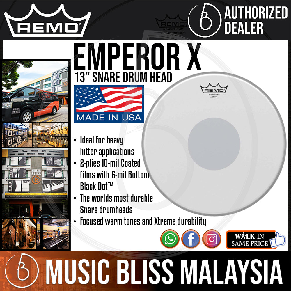 Remo black online x snare head