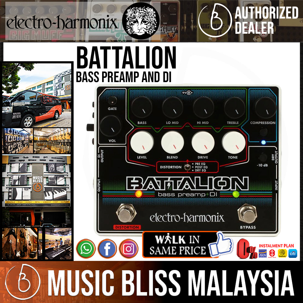 Electro Harmonix Battalion Bass Preamp and DI | Music Bliss Malaysia