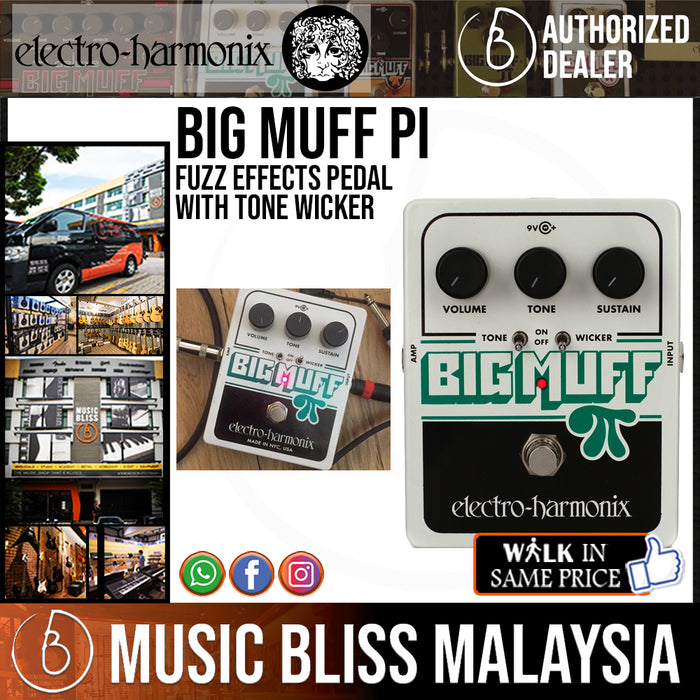 Electro Harmonix Big Muff Pi Fuzz Effects Pedal with Tone Wicker