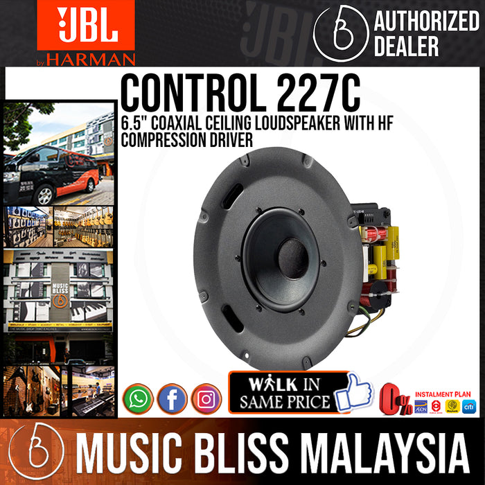 JBL Control 227C 6.5" Coaxial Ceiling Loudspeaker with HF Compression Driver (Control227C) - Music Bliss Malaysia