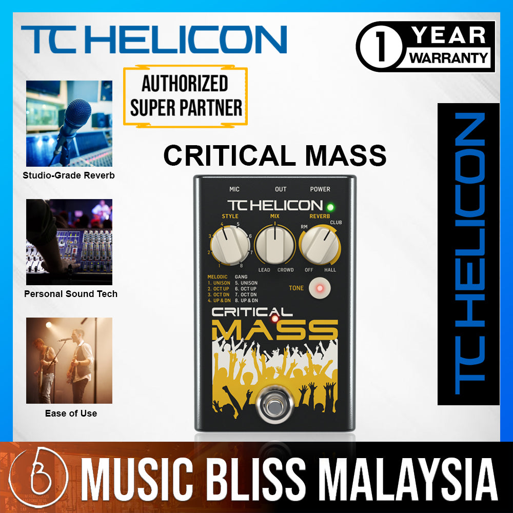 TC Helicon Critical Mass Vocal Harmony Effects Pedal