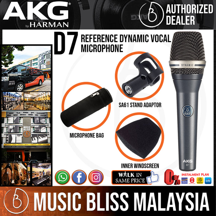 AKG D 7 Reference Dynamic Vocal Microphone (D7) *Everyday Low Prices Promotion* - Music Bliss Malaysia