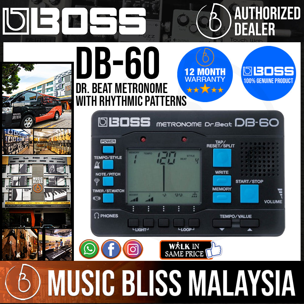 Boss DB-60 Dr. Beat Metronome w/Patterns | Music Bliss Malaysia