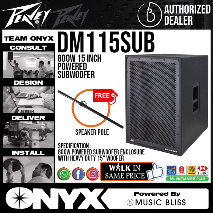 Peavey Dark Matter 115 800W 15 inch Powered Subwoofer - Music Bliss Malaysia