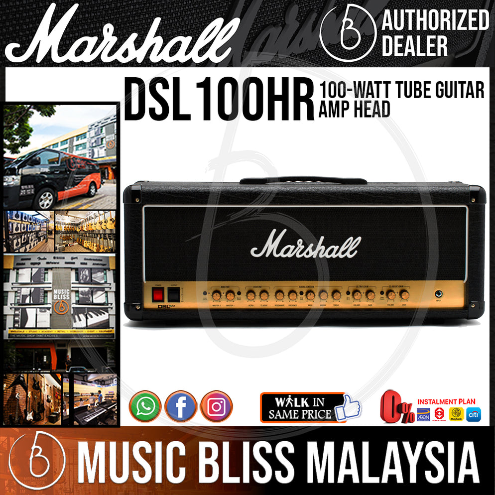 Marshall DSL100HR 100-watt Tube Guitar Amp Head | Music Bliss Malaysia