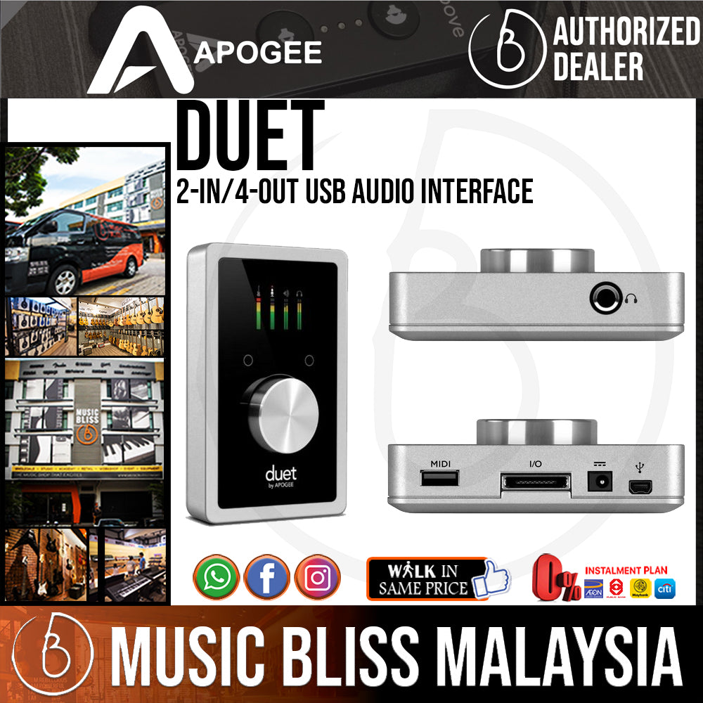 Apogee Duet for iPad and Mac 2 IN x 4 OUT USB Audio Interface