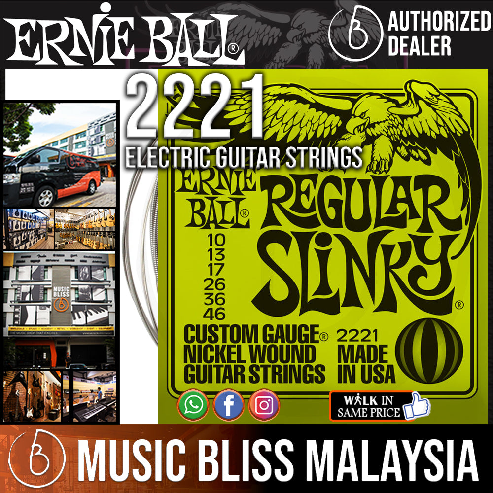 2221 Ernie Ball Regular Slinky Nickel Wound 10-46 Electric Guitar Strings 3  Sets